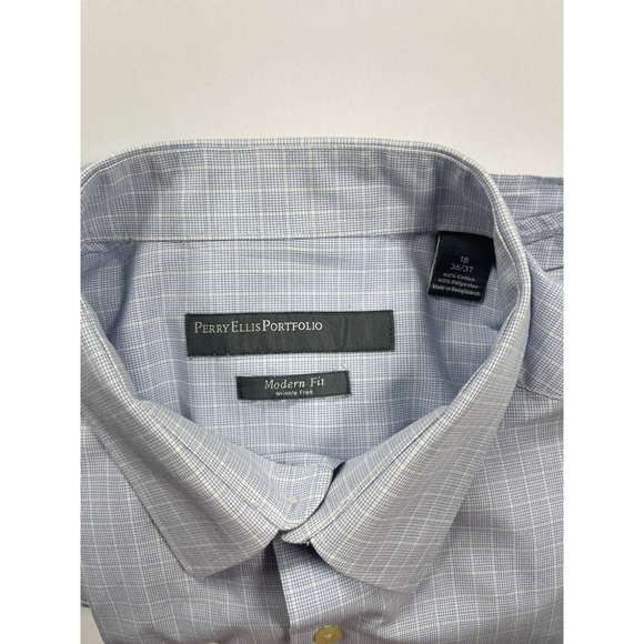 Perry Elis Portfolio Size 18 36/37 long-sleeved Men's Shirt - Picture 6 of 6